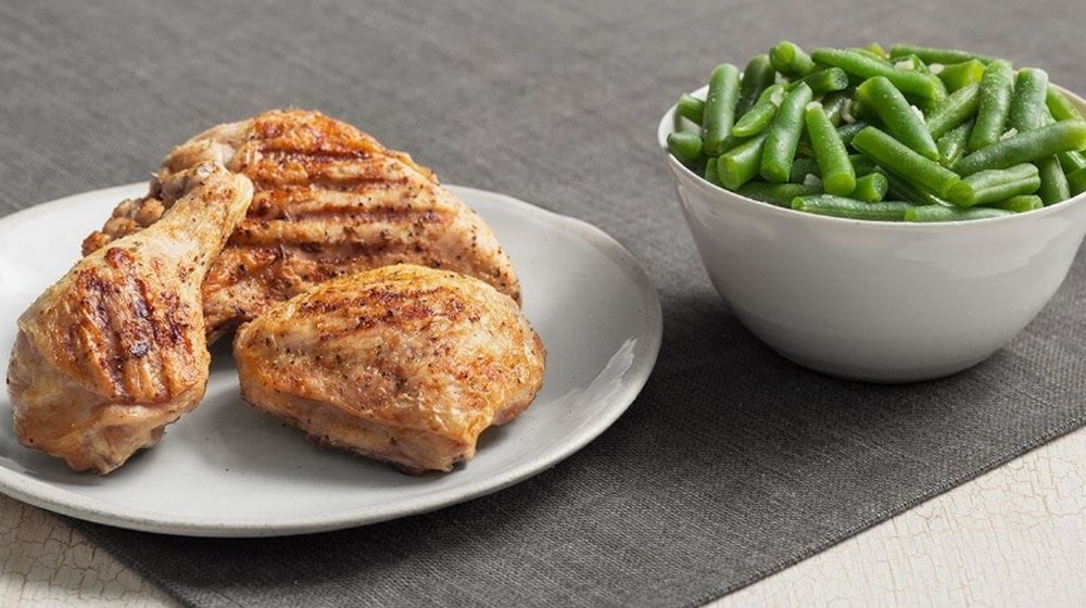 KFC grilled chicken and green beans