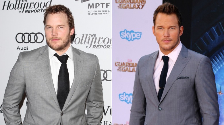 Chris Pratt before and after his weight loss