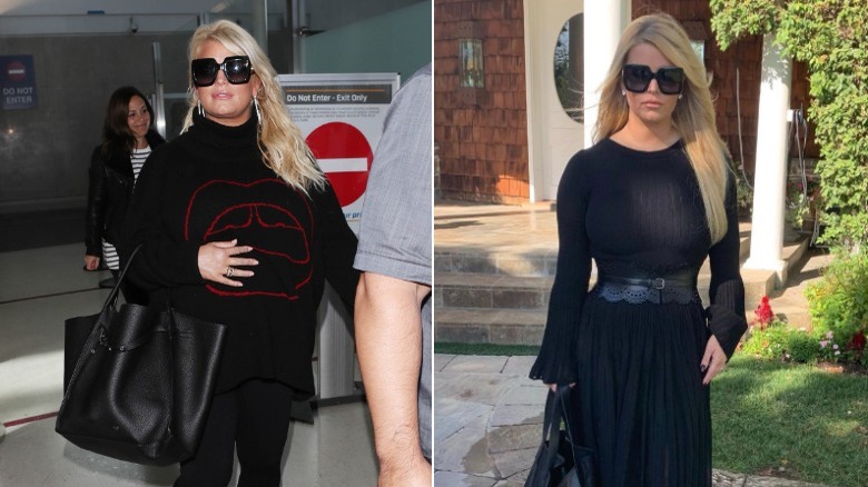 Jessica Simpson before and after her weight loss