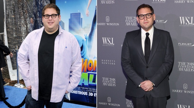 Jonah Hill before and after his weight loss
