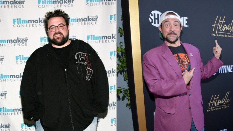 Kevin Smith before and after his weight loss