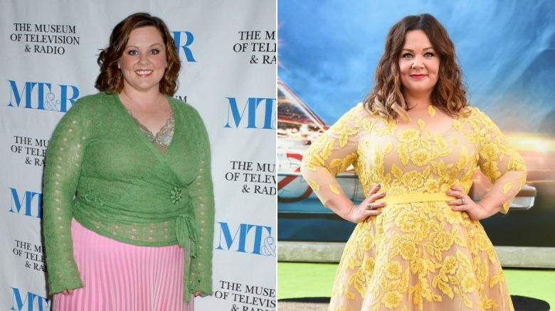 Melissa McCarthy before and after her weight loss