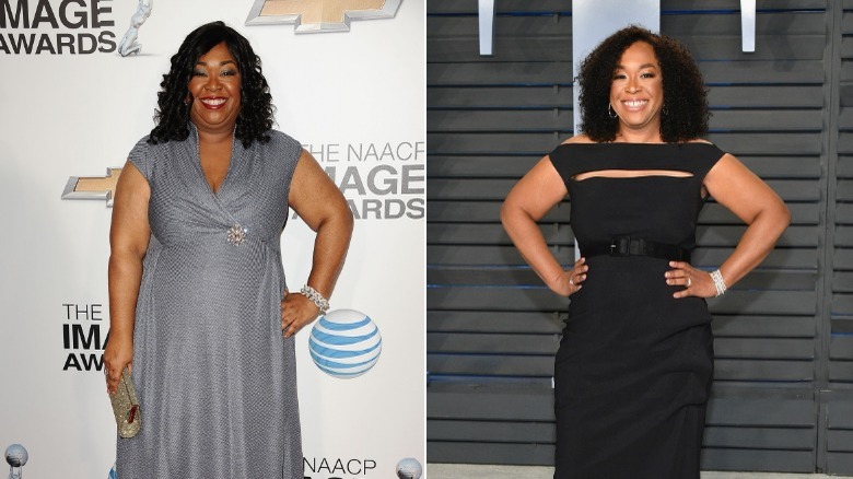 Shonda Rhimes before and after her weight loss