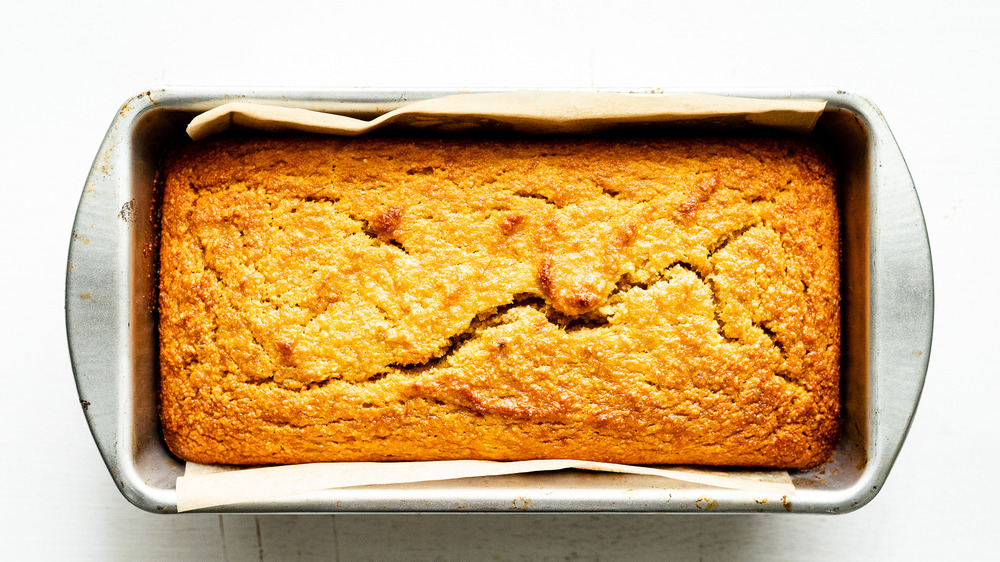 paleo banana bread in pan