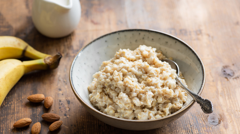 Oatmeal on table