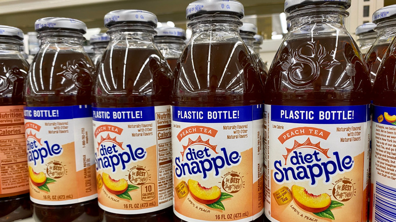 Bottles of Diet Snapple