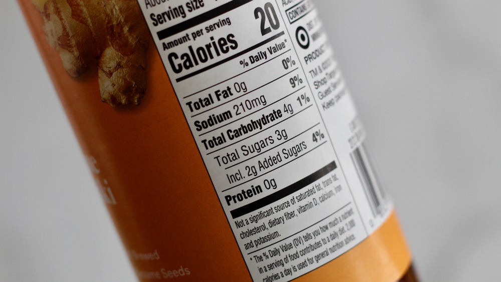 nutrition facts on teriyaki sauce