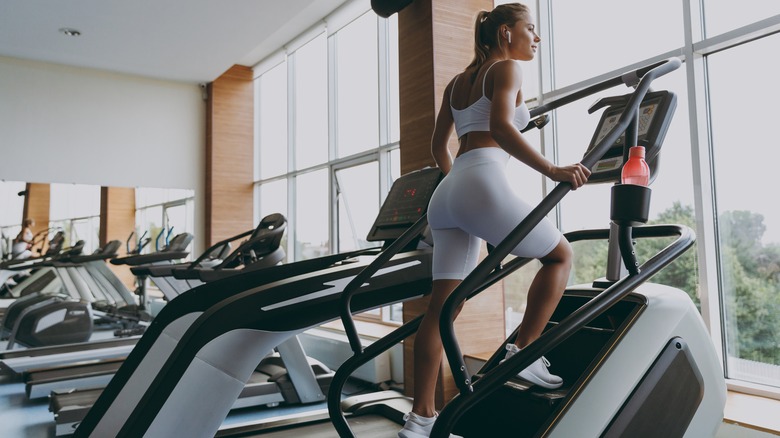 woman on stairmaster