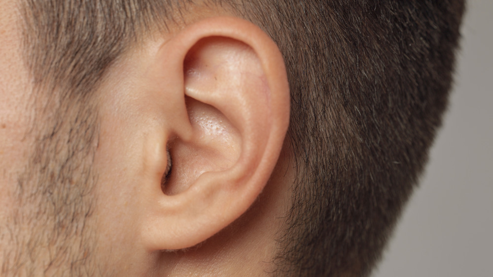 Closeup of man's ear