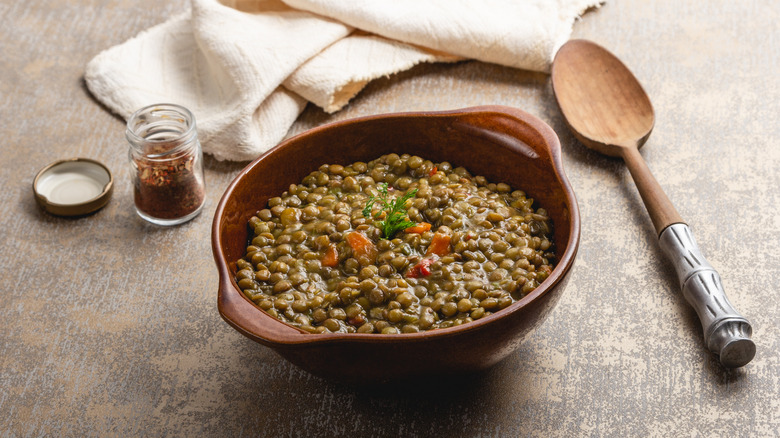 A bowel of lentil soup