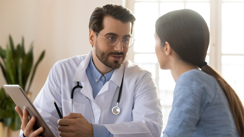 doctor and patient talking