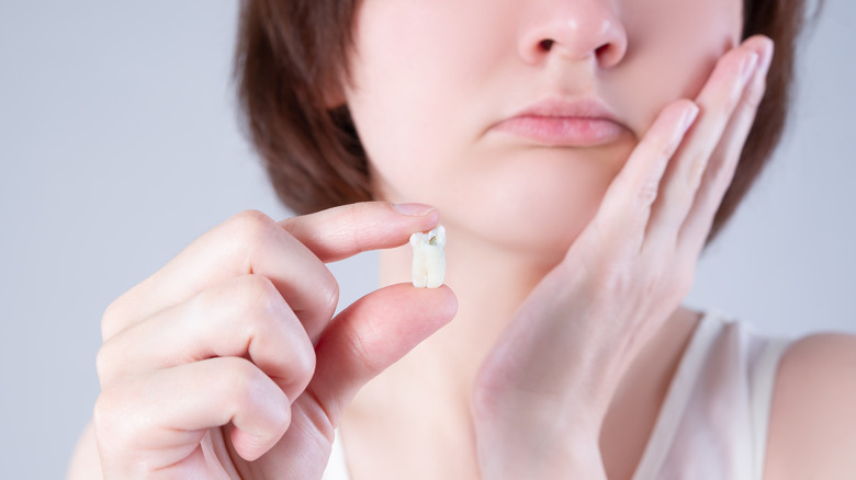 woman suffering from a toothache