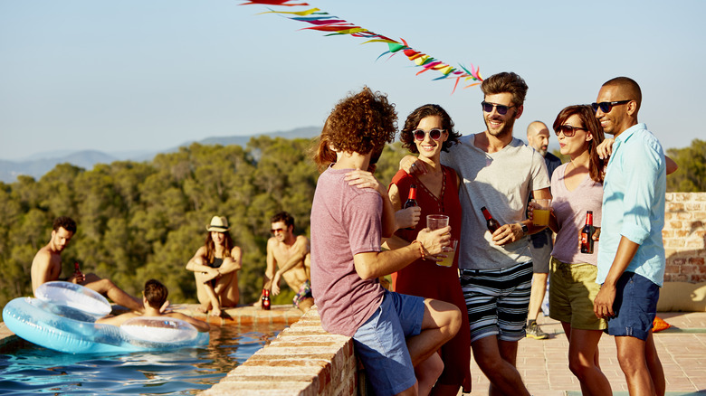 Group of people drinking alcohol