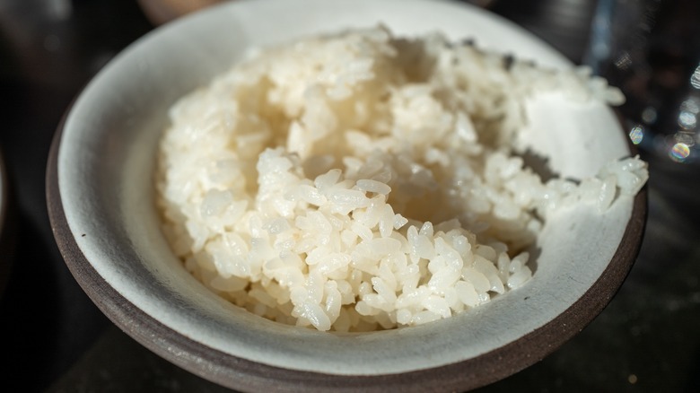 small bowl of white rice