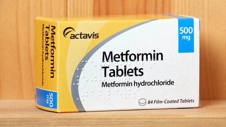 box of diabetes drug metformin