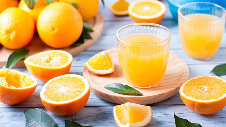 oranges and orange juice