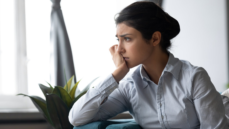 younger woman depressed