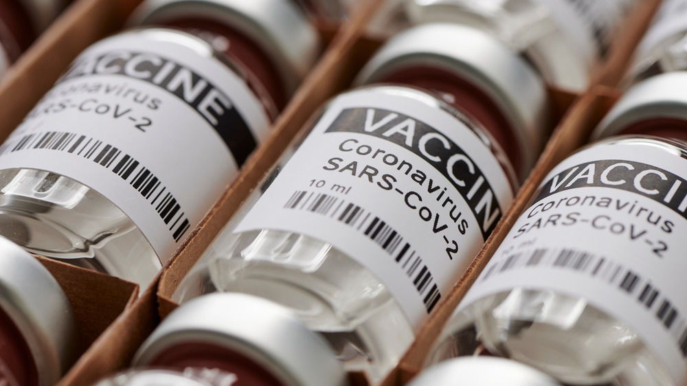 Vials of COVID-19 vaccine 