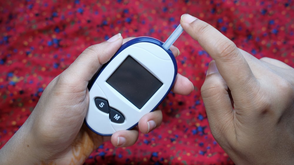 checking blood sugar