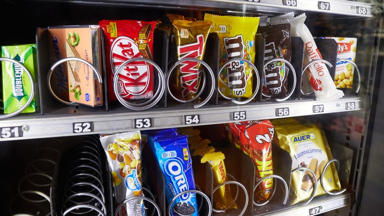 Food items in vending machine