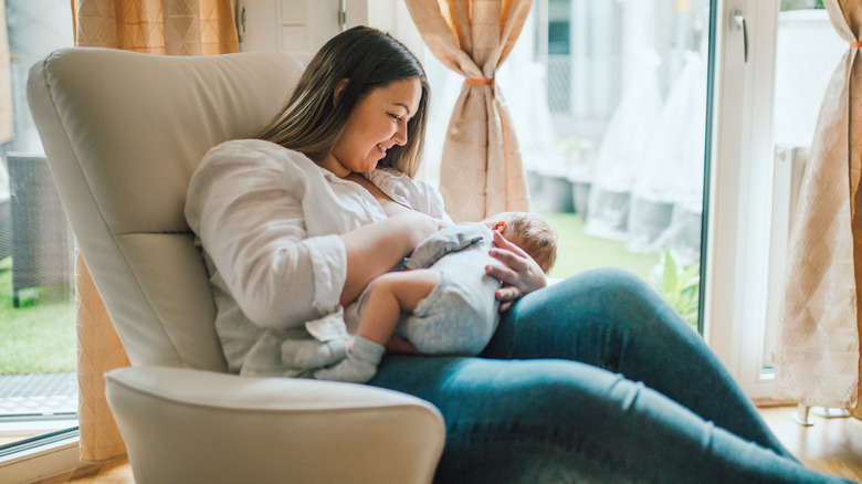 mother holding her baby