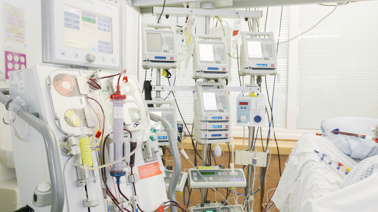 dialysis machine in hospital used for kidney disease