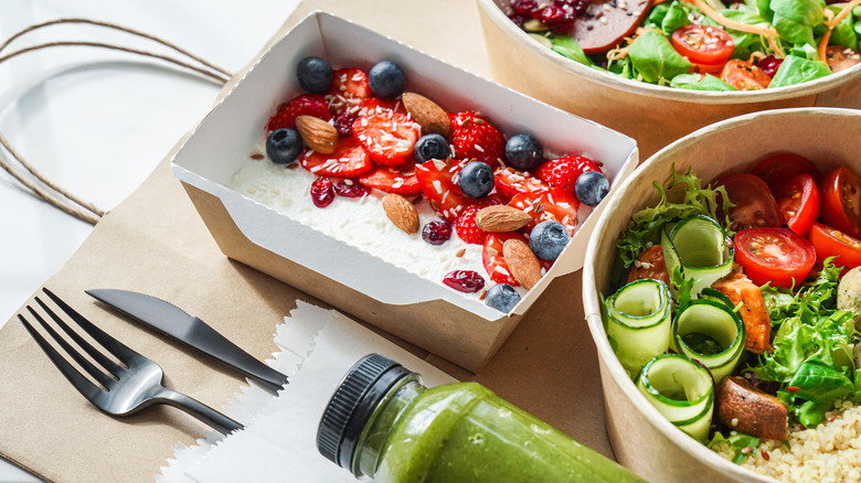 Healthy food on a table