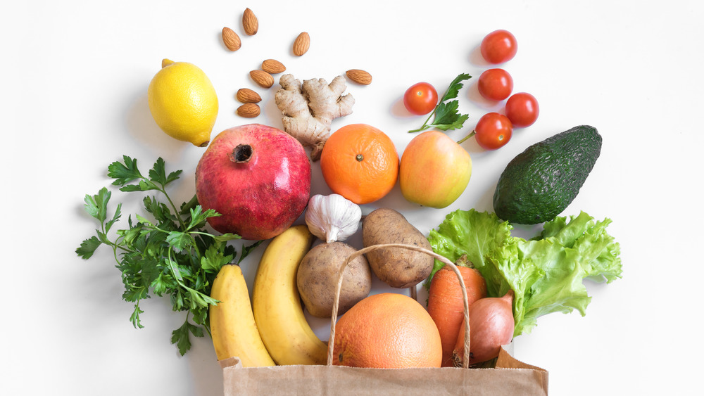 Produce in paper bag