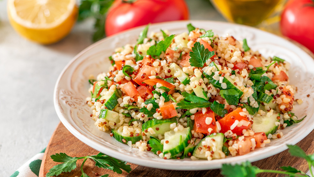 Tabbouleh salad on a plate