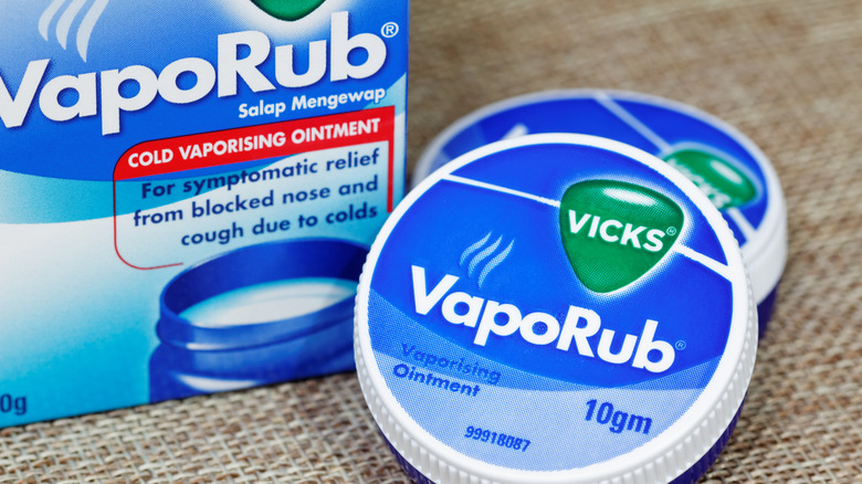 containers and box of Vicks VapoRub