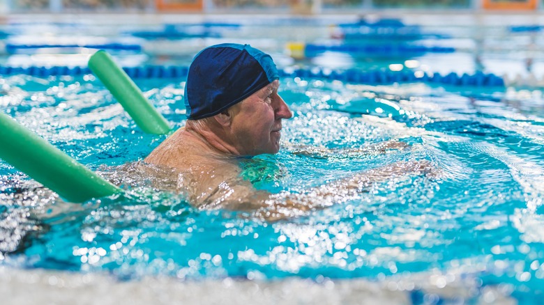 men swimming