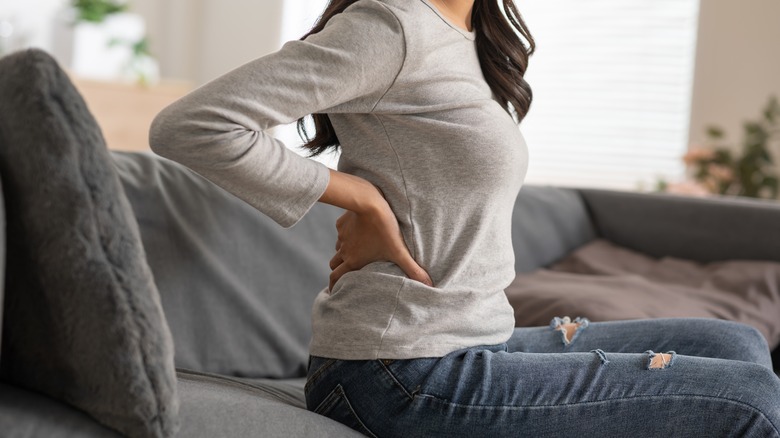 Woman with back pain