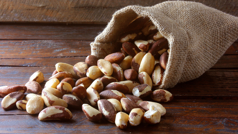 brazil nuts from bag