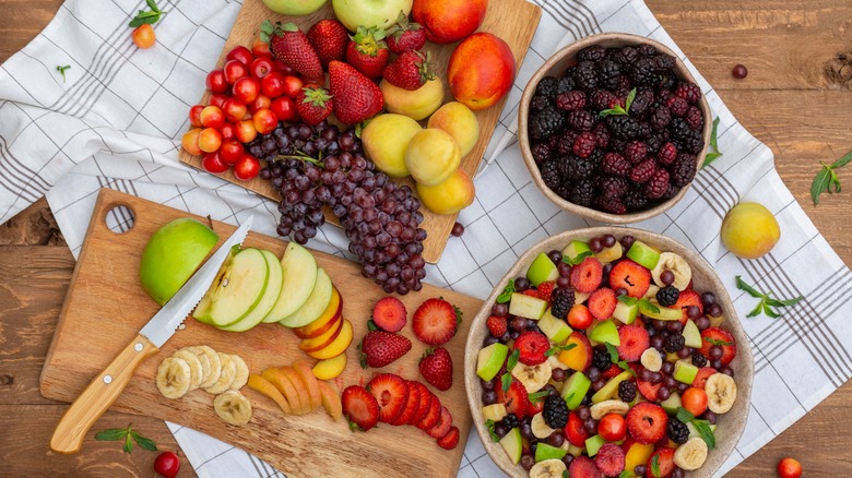 selection of fruits