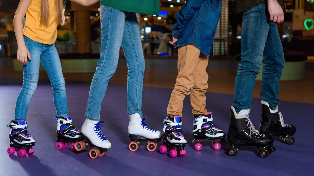 Group of people roller skating