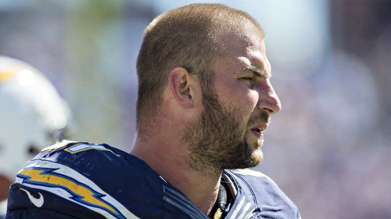 Nick Hardwick standing on the field