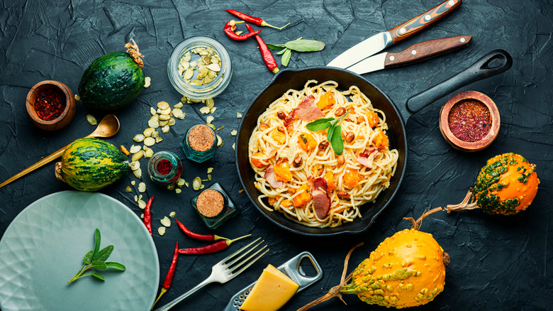 Pasta packed with fresh vegetables