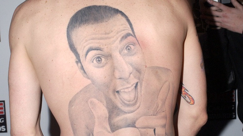 Steve-o and the tattoo of his face