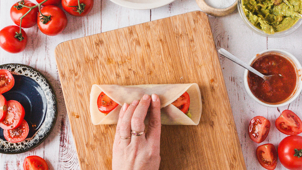 making Costco keto-wrapped chicken burgers