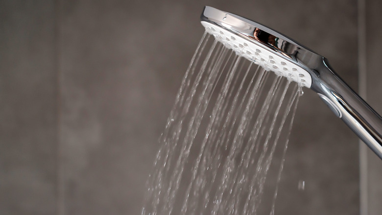 Shower head with running water 