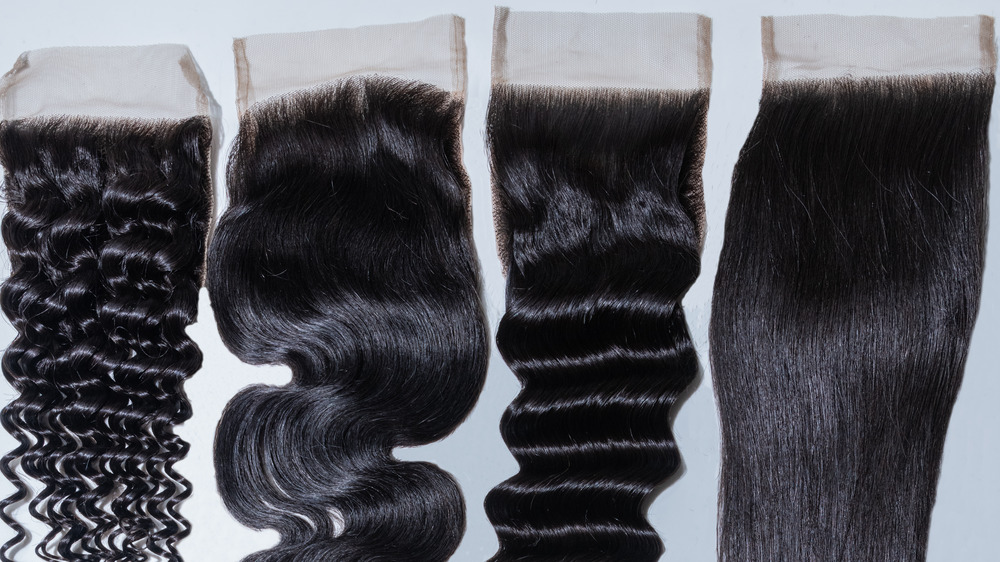 Four hair extensions for four different hair types