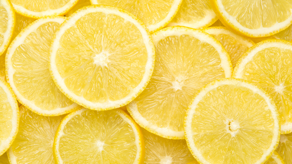 Lemon slices arranged over each other