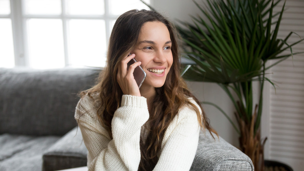 woman talking on cell phone