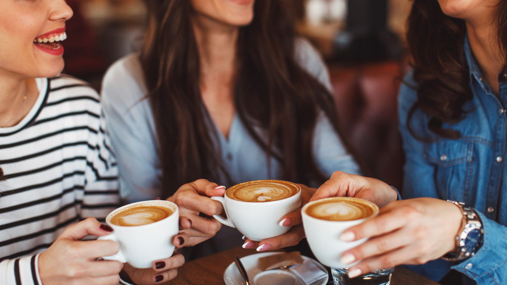 women drinking coffee