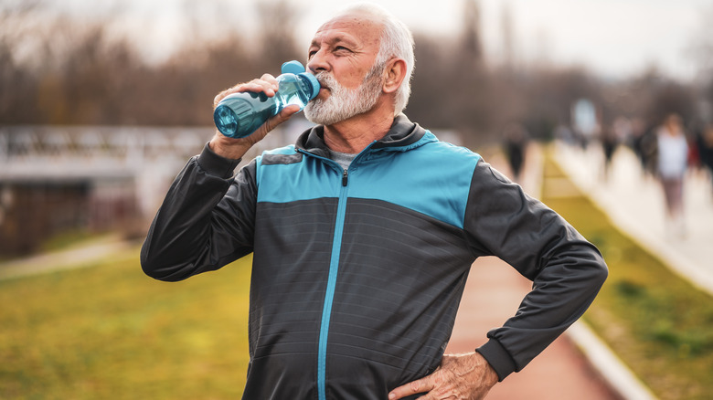 Man drinking water