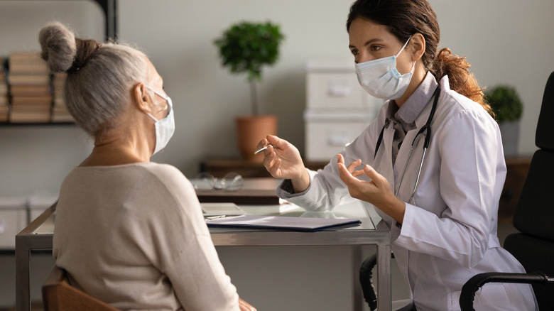 woman visiting doctor