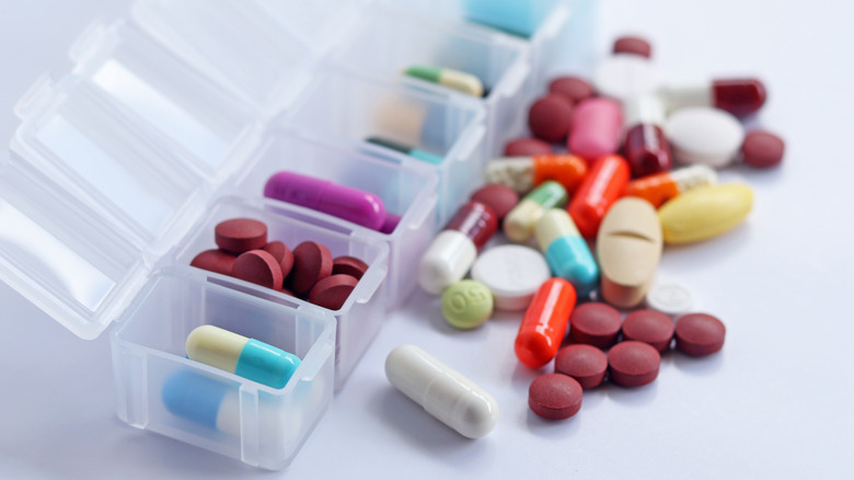 medication in pill box
