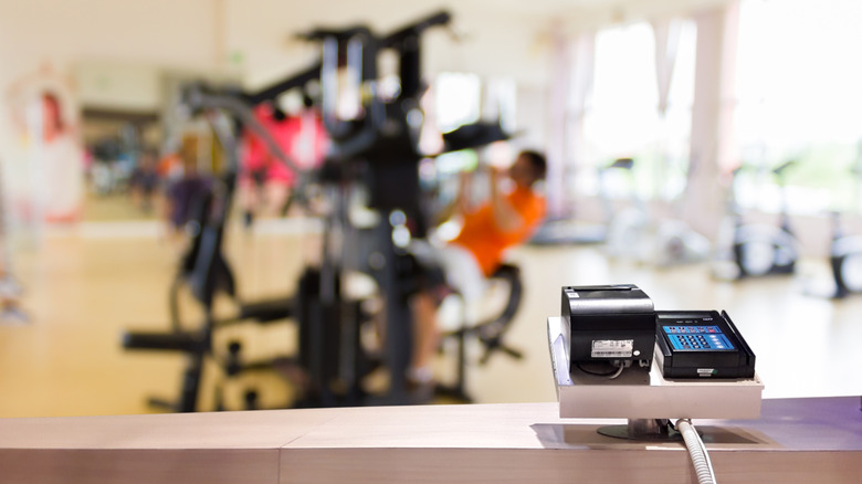 front desk of gym