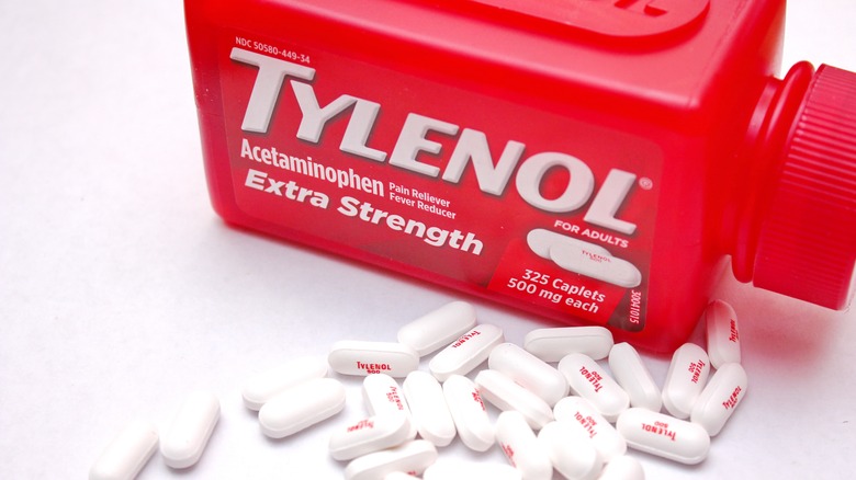 Tylenol pills and bottle
