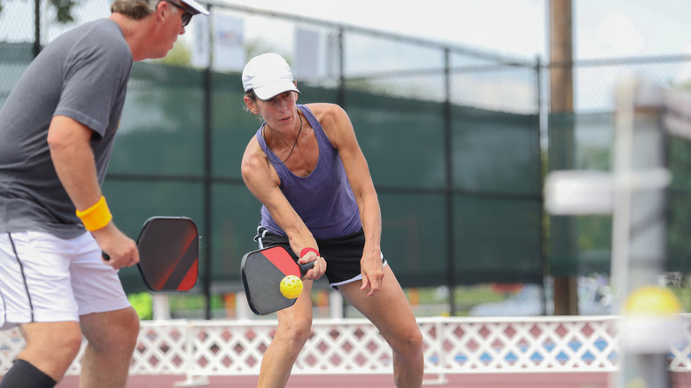 A mixed doubles pickleball tournament